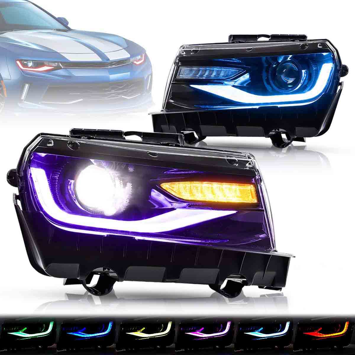 Chevrolet Camaro LED RGB/White Headlights 2014 - 2015